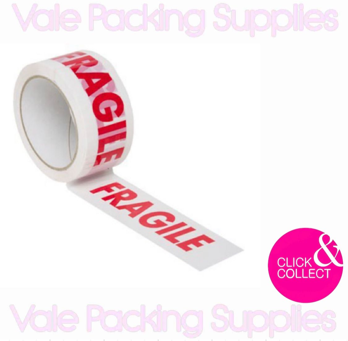 Fragile Printed Tape — Single Roll